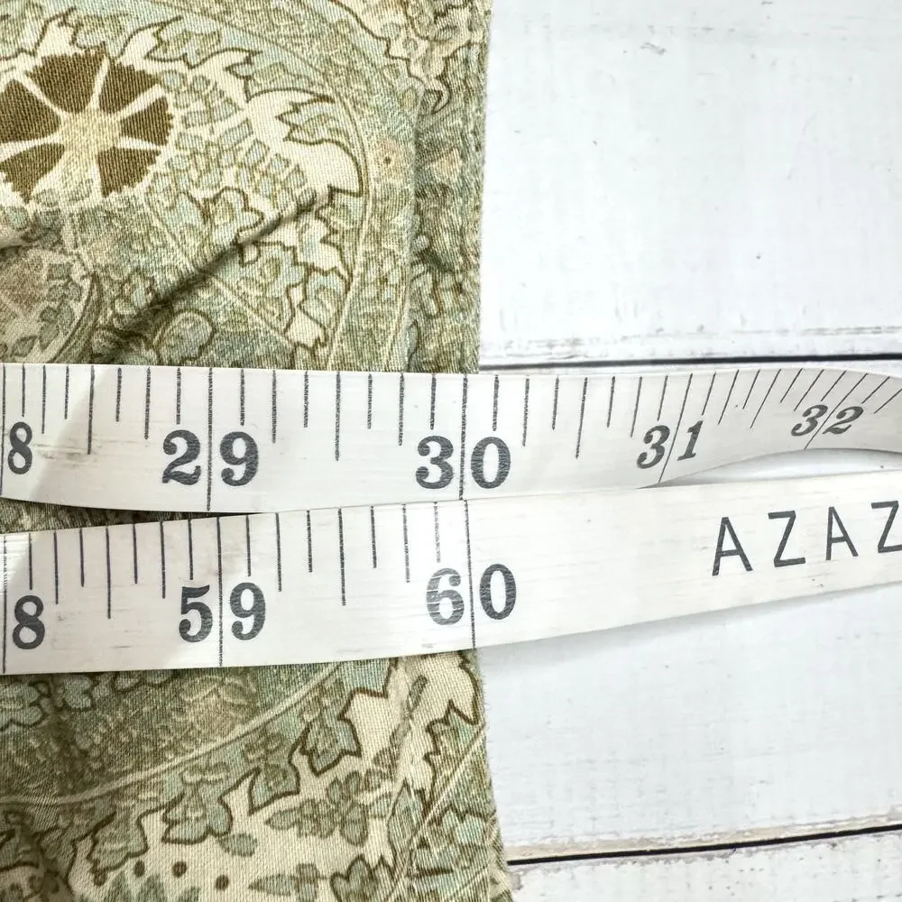 Restoration Hardware Queen Duvet Cover Sage Green Paisley Medallion 100% Cotton